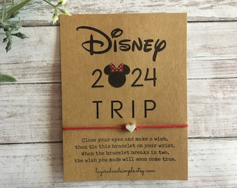Disney Trip Gifts, Disney Trip Wish Bracelet, Disney Family Vacation, Disney Trip Gifts, Disney Trip 2024, Disney Trip Reveal, Disney Gifts