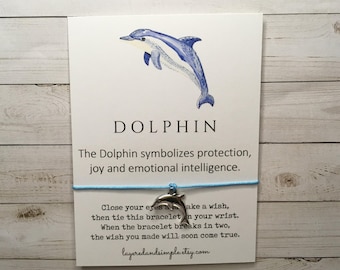 Dolphin Gifts, Dolphin Wish Bracelet, Dolphin Charm Bracelet, Dolphin Jewelry, Beach Party Favors Bulk, Dolphin Gifts Bulk Summer Gifts