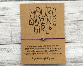 Wish Bracelet, Star Charm, Inspirational Gift