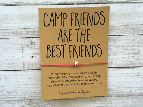 Camp Friends Wish Bracelet, Summer camp gifts
