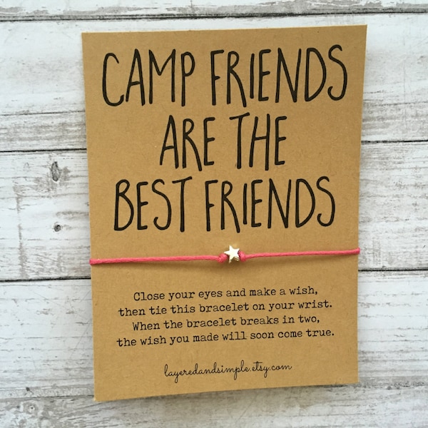 Camp Gifts, Camp Friends Make the Best Friends, Summer Camp Gift, Girls Camp Party, Camping Party Favors, Summer Camp, Camp For Girls