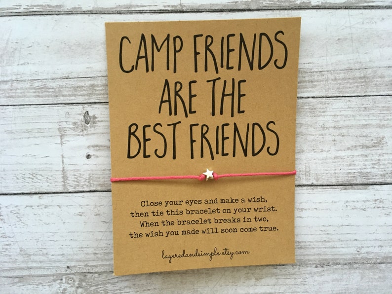 Camp Friends Wish Bracelet, Summer camp gifts image 1