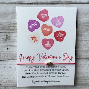 Benutzerdefinierte Valentinstag Geschenk, Valentinstag Wunsch Armband Geschenk, Valentinstag Armband, Gespräch Herzen Armband, Valentinstag Party Favor