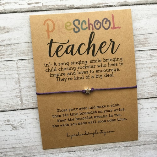 Wish Bracelet Teacher Gifts Teacher Appreciation Gift Etsy