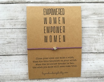 Wish Bracelet, Empowered Women Empower Women, Grl Pwr, Girl Power, Feminist, Feminism, Girlboss, Empowerment, Activist Bracelet, Gifts