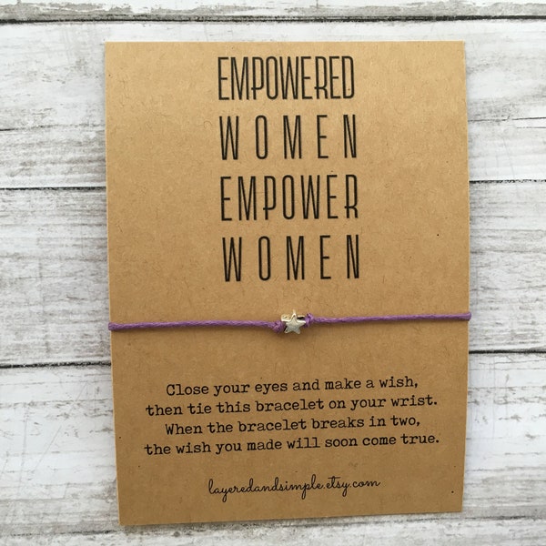 Wish Bracelet, Empowered Women Empower Women, Grl Pwr, Girl Power, Feminist, Feminism, Girlboss, Empowerment, Activist Bracelet, Gifts