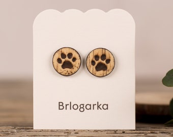 Adorables boucles d'oreilles en forme de patte de chien - Bijoux fabriqués à la main pour les amoureux des animaux