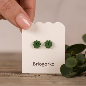 Titanium Four Leaf Clover Stud Earrings: Good Luck Jewelry