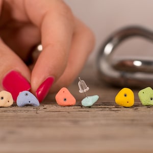 Unique Rock Climbing Earrings - Colorful Climbing Holds for Climbers and Adventurers