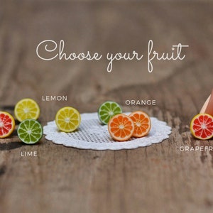 Citrus Fruit Studs Earrings, Titanium Earrings, Fruit Earrings, Clay Orange, Lemon, Grapefruit, Lime, Titanium Earrings, Unique Earrings image 3