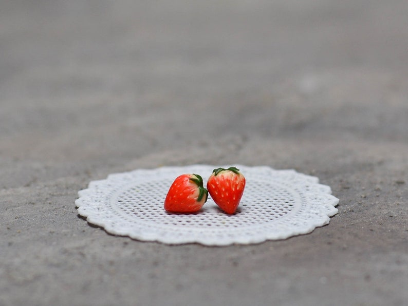 strawberry stud earrings
