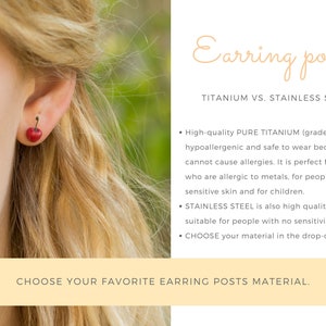 Daisy Stud Earrings Flower Studs, Pink Flower Earring, Gift for Teen Girl, Unique earrings, Floral Earring, Titanium Earring, Cool Earring image 6