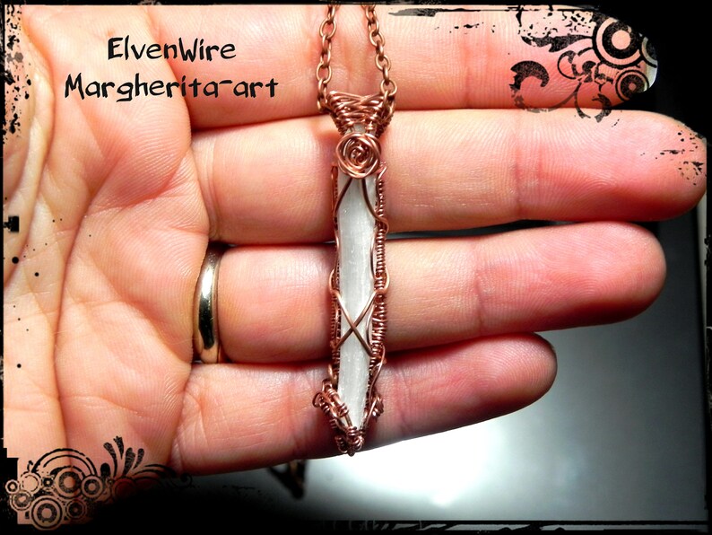 Raw Selenite necklace
