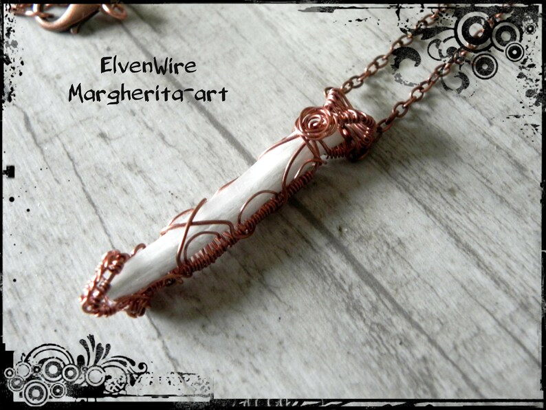 Raw Selenite necklace