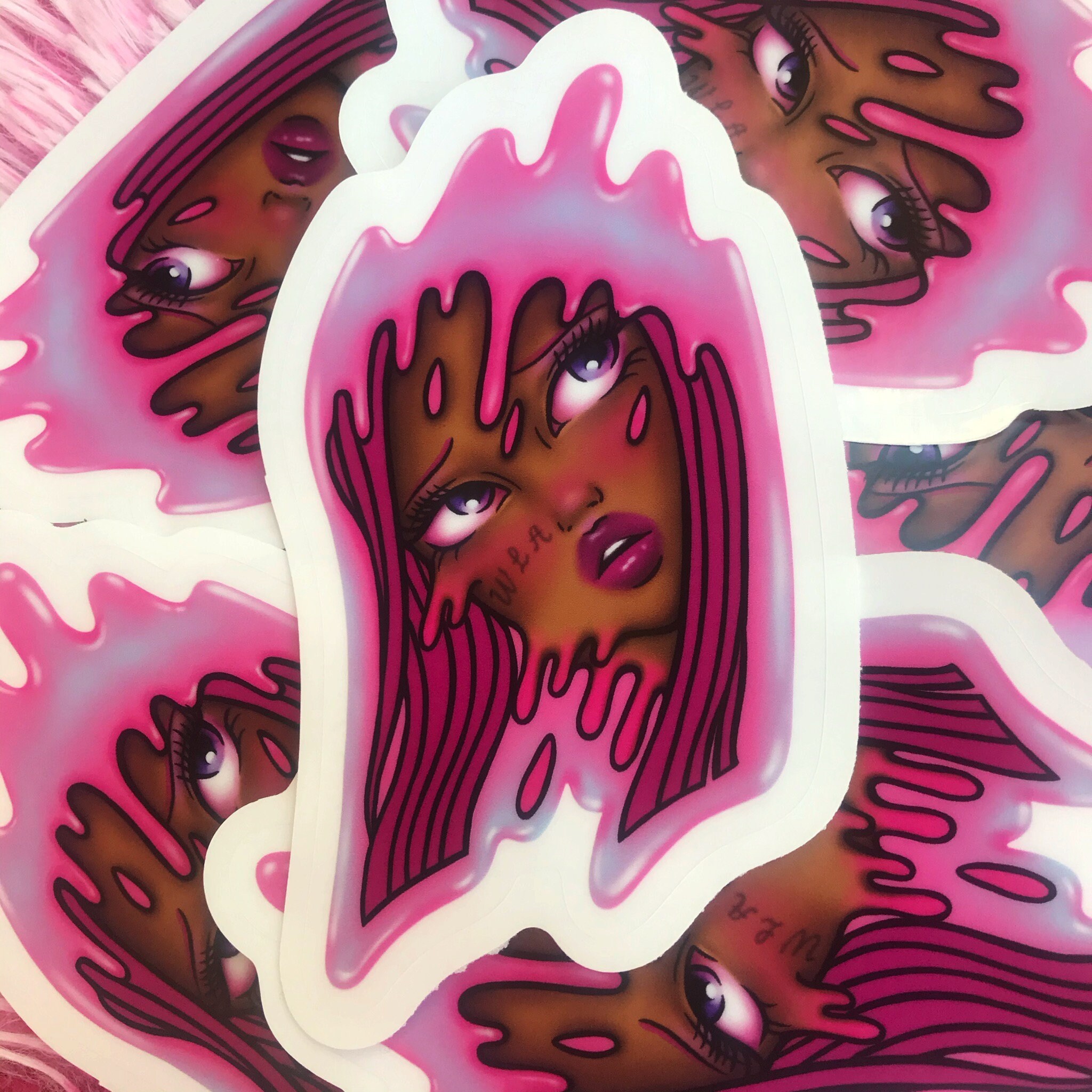 Sticky Drip Sticker Drip Clear Sticker - Etsy