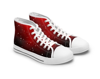 Women's Red High Top Sneakers