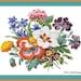 Bouquet of garden flowers - BERLIN WOOLWORK embroidery pattern, cross stitch, needlepoint tapestry pattern - PDF, instant digital download