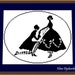 Victorian Couple - SILHOUETTE MONOCHROME Cross Stitch Pattern, Needlepoint Pattern Digital – PDF instant download