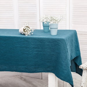 Extra width linen Tablecloth. Custom size linen cloth. Large linen Tablecloth. Washed flax fabric table cloth. image 1