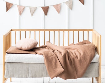 Baby and Toddler Linen Bedding. Linen Duvet cover in many sizes for kids. Linen Pillowcase in many sizes for kids. Eco friendly kids bedding