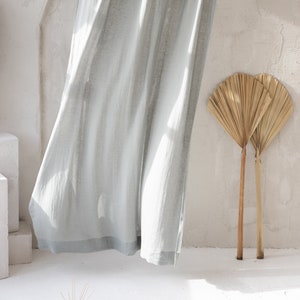 Curtains in Colored Linen. Medium Weight Stonewashed Linen Drapery. Rod top pocket Drape. Linen curtain with Multifuncional Heading Tape.