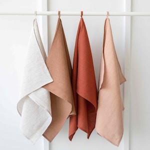 Linen kitchen gift towels. Eco Tea towel. Soft linen hand towel. Pure linen towel. Stonewashed soft dish towel available in 47 colors.