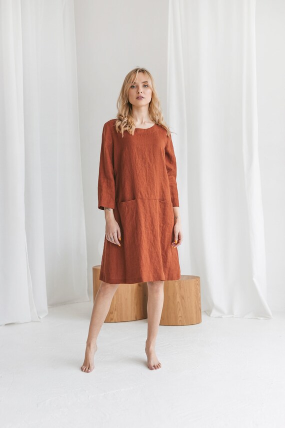 ロンハーマン　リネンワンピース　Flare Linen Dress Ridley Linen Dress