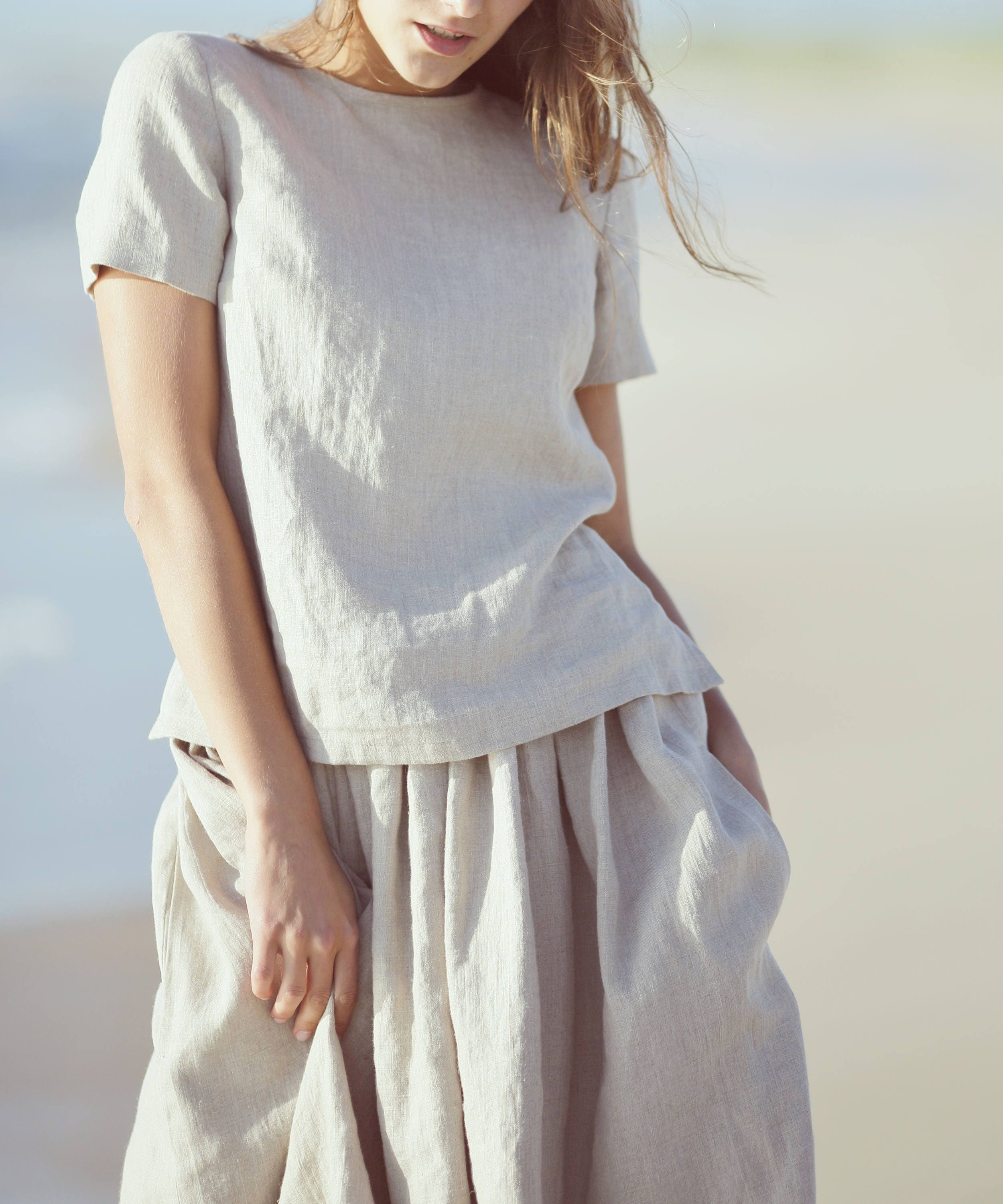 cord button front skirt