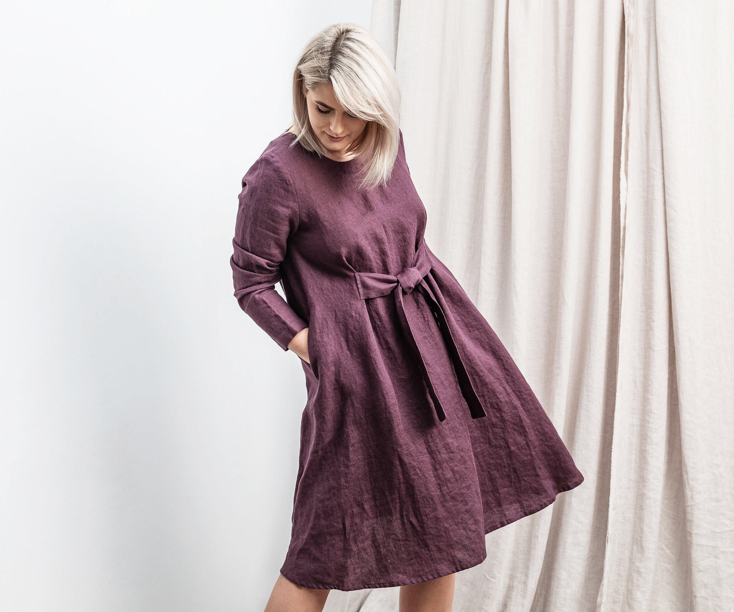 plum color dress