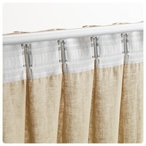 Extra Wide 274cm/107inches Linen Curtains. Cream color Linen Long Drapery. Large Linen Curtains in Various Colors. Custom Wide Linen. image 10