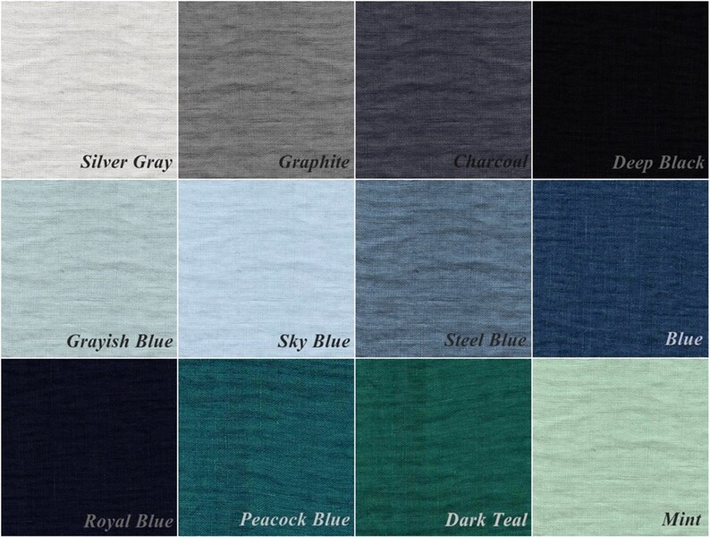 Steel Blue linen Prewashed soft linen fabric by meter or yard. Baltic linen fabric Medium weight linen Linen fabric Flax linen fabric