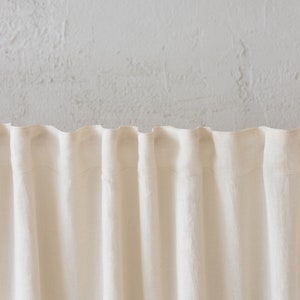 Extra Wide 274cm/107inches Linen Curtains. Cream color Linen Long Drapery. Large Linen Curtains in Various Colors. Custom Wide Linen. image 6