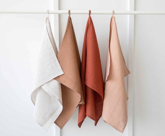 Linen kitchen gift towels. Eco Tea towel. Soft linen hand towel. Pure linen towel. Stonewashed soft dish towel available in 47 colors.