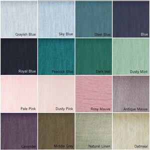 K&ouml;nnte beinhalten: Eine Farbpalette mit 24 Stoffmustern in verschiedenen Farbt&ouml;nen. Zu den Farben geh&ouml;ren Silbergrau, Graphit, Holzkohle, Tiefschwarz, Himmelblau, Stahlblau, Staubrosa und Olivgr&uuml;n. Jedes Muster ist mit seinem Farbnamen beschriftet.