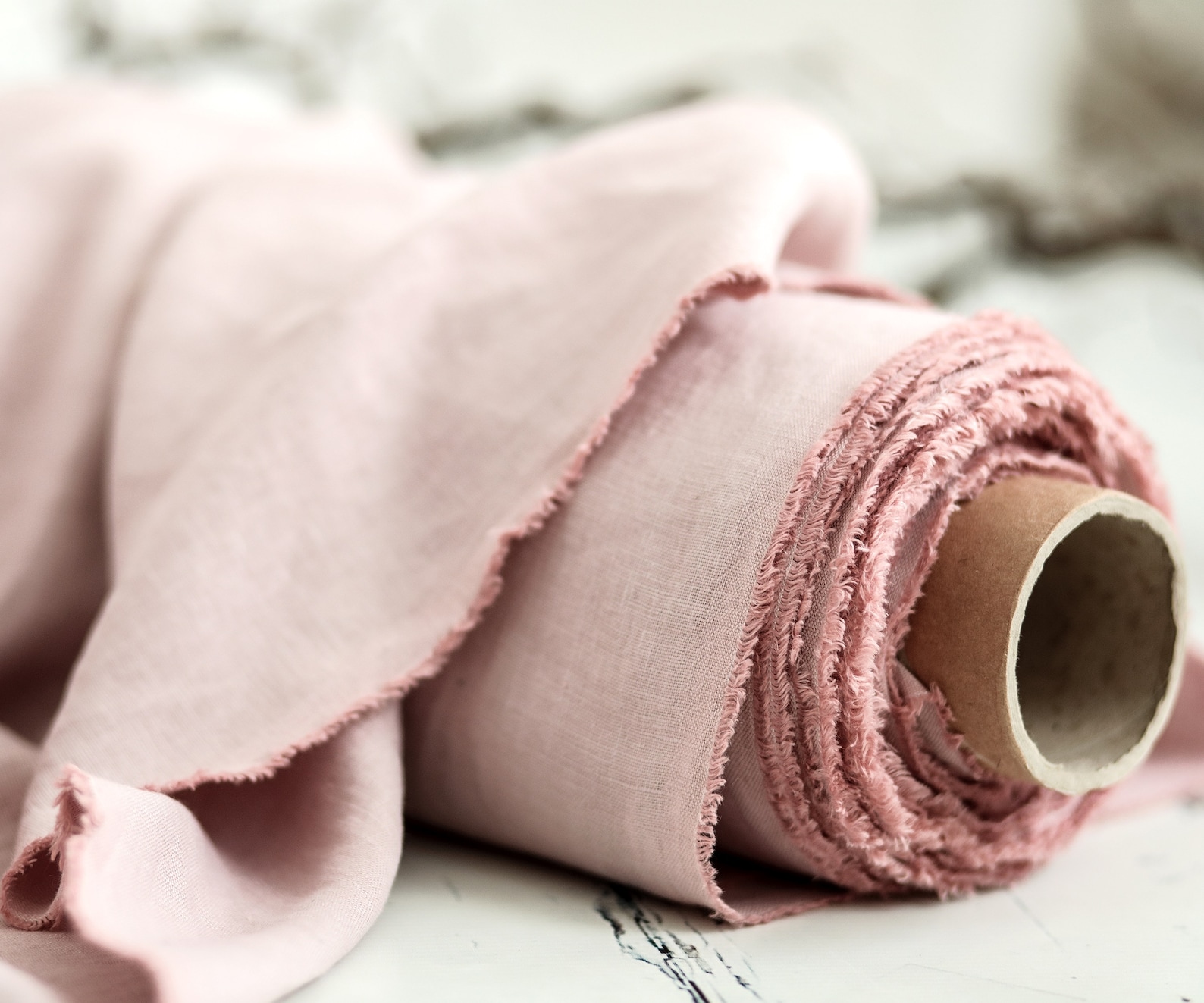Linen fabric. Dusty pink linen. Medium weight linen. Baltic Etsy