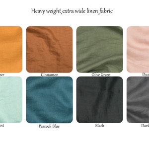 Linen samples. Heavy weight, Extra wide linen. 8 colors samples box. Baltic linen color palette. Washed linen. Samples flax box.
