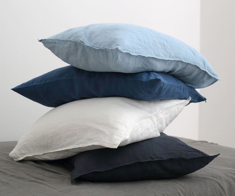 Linen Pillow Shams, Wowen Linen Pillow, 100% Linen Pillowcase. Decorative Pillow Cover. Any Size Linen Pillowcase. Linen Body Pillowcase. image 7