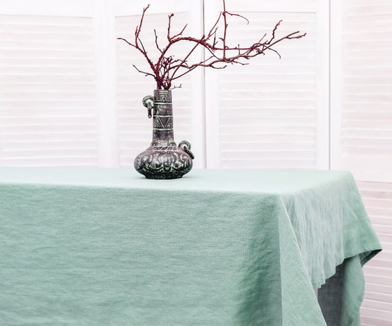 Extra wide Heavy Linen Tablecloth. Custom size linen cloth. Large linen Tablecloth. Washed flax fabric table cloth in heavy weight linen.