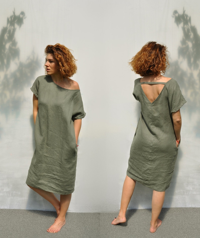 Linen Dress. Maternity Dress. Plus Size Dress. Short Sleeves Etsy