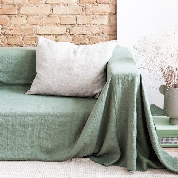 Linen Couch Cover Etsy