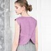 Linen tank crop top MILA. Summer Sleeveless Flax top. Casual Linen split back top. Stylish Trendy crop top blouse. 