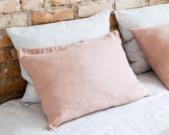 Pure Linen Pillow Shams, Decorative Linen Pillowcase, Linen Pillow Cover. Any Size Linen Pillowcase. Pillowcase with zipper/Envelope closure