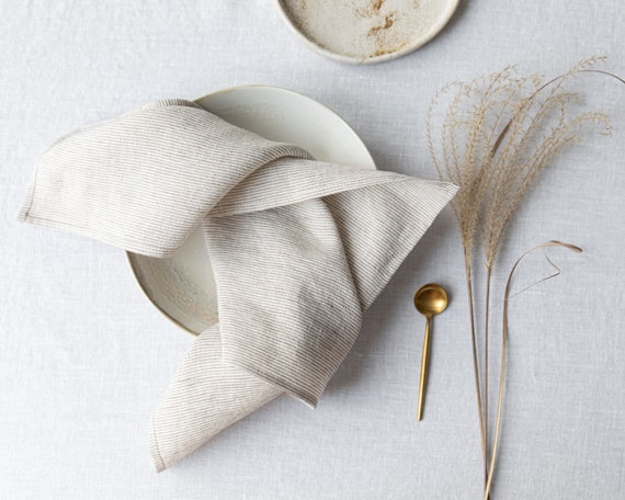 Linen napkins. Set of 2/3/4 washed 16.5" square simple finished soft linen napkins available in 47 colors.