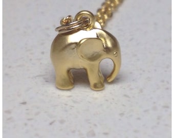 Gold Elephant Necklace