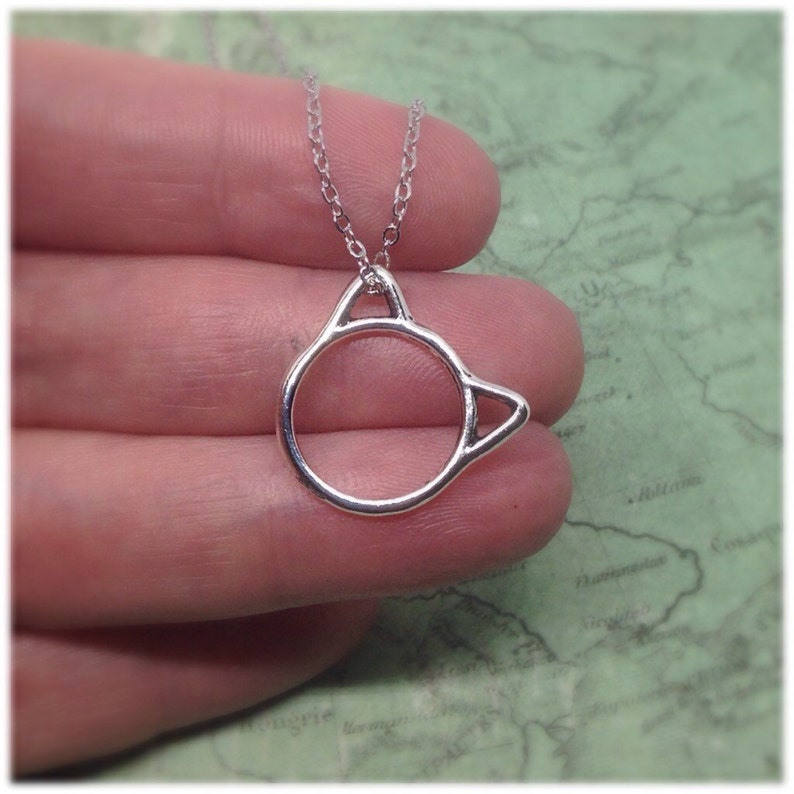 Cat Necklace Cat Pendant Cat Charm Ella Rose Charm Etsy