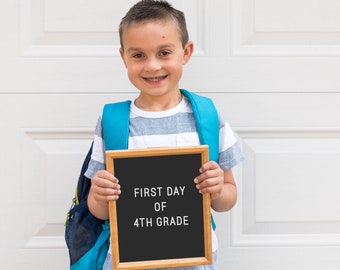 First day of 4th Grade and Last Day of 4th Grade Signs, Back to School Sign, 1st Day of School Sign, First Day Printable, Fourth Grade