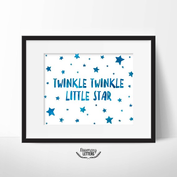 Twinkle Twinkle Little Star Printable Star Printable Twinkle | Etsy