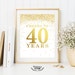 Cheers to 40 Years, Printable 40th Birthday Decor, Cheers to 40 Years ...