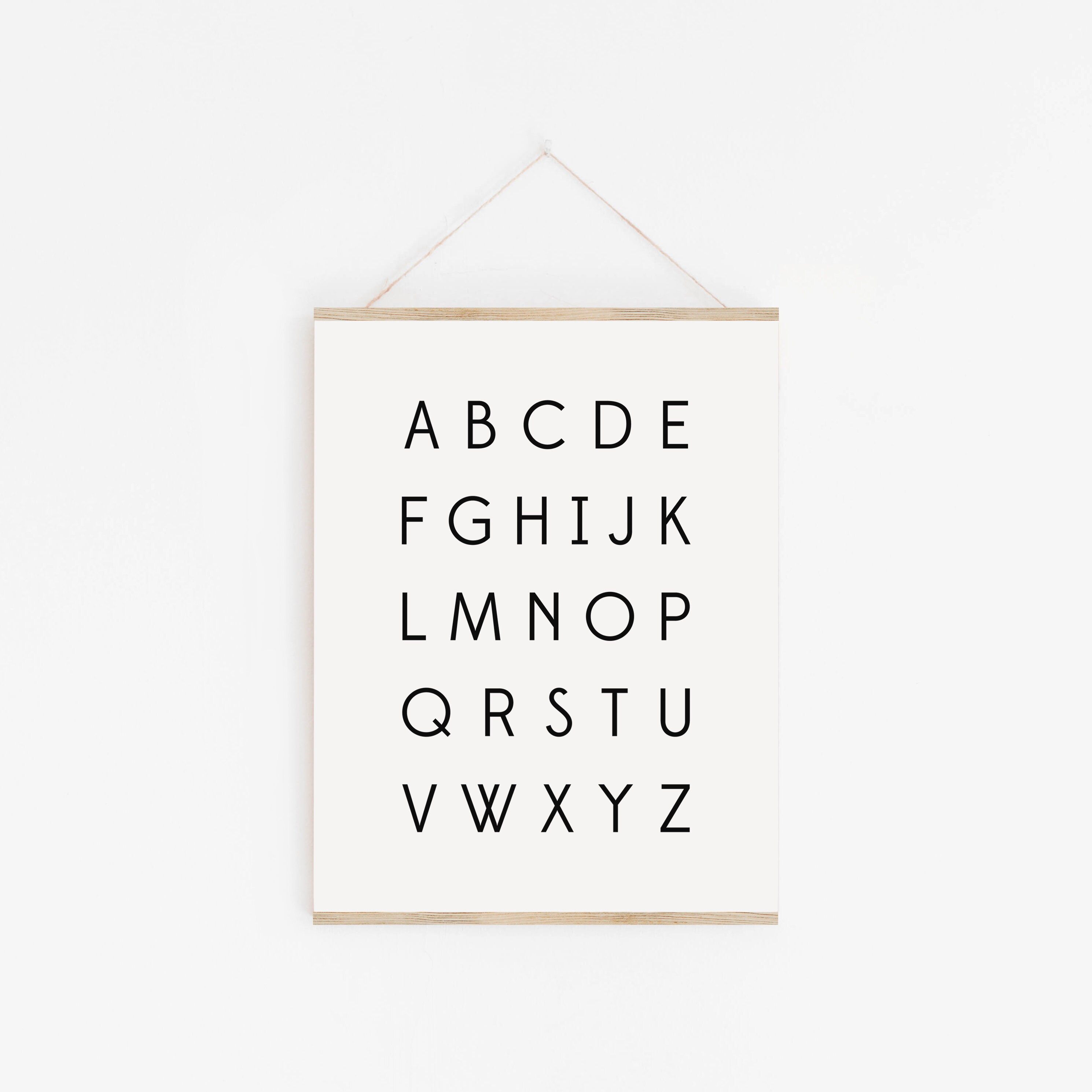 modern alphabet printable abc poster minimalist nursery wall etsy israel