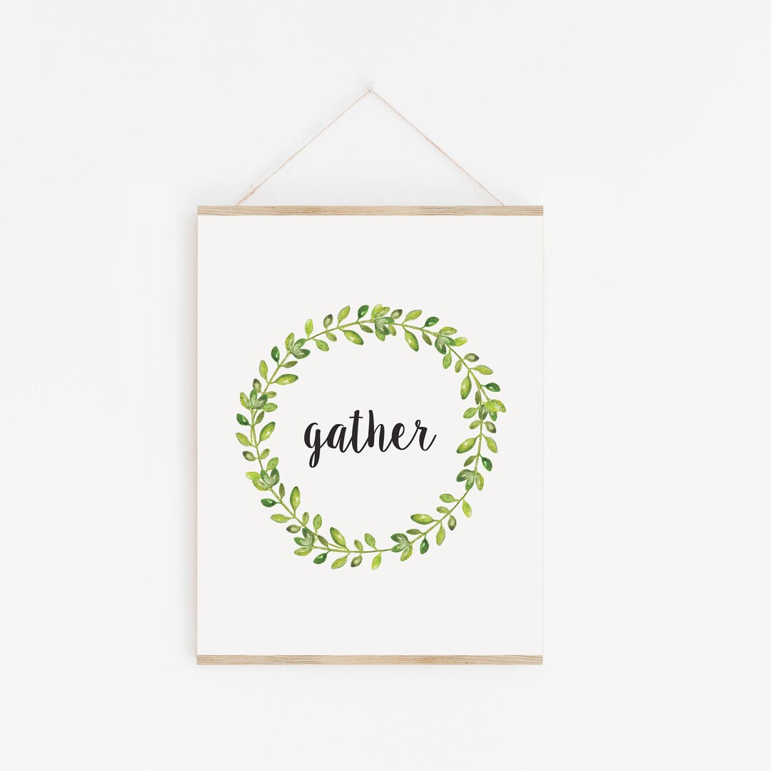 Gather Wall Art Printable Dining Room Wall Decor Modern Etsy